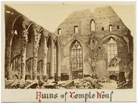 Ruins of Temple Neuf Church, Strasbourg –c.1870 albumen print photograph