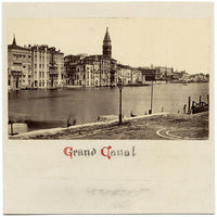 Grand Canal, Venice – Original c.1870 albumen print photograph