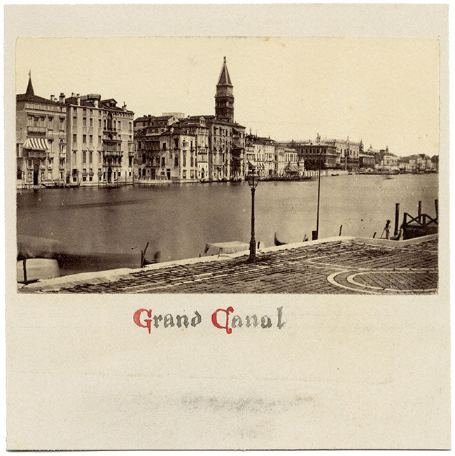 Grand Canal, Venice – Original c.1870 albumen print photograph