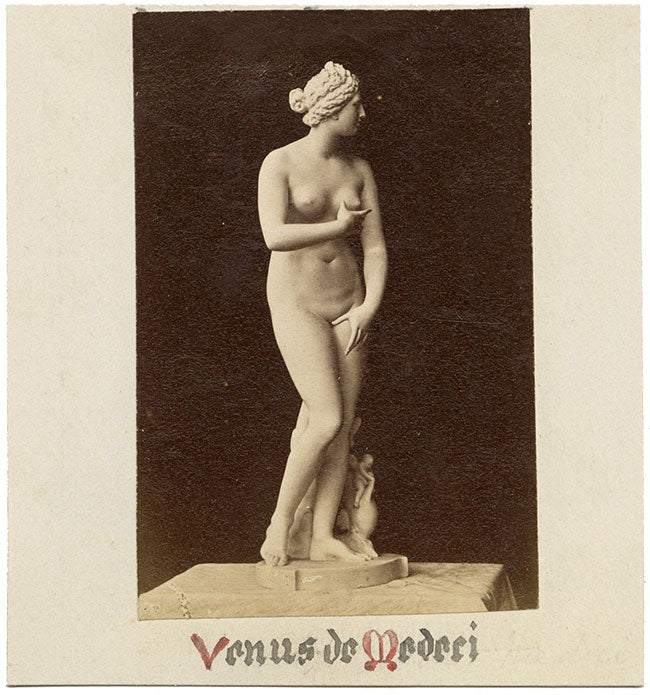 Venus de' Medici, Uffizi Gallery, Florence – c.1870 albumen print photograph
