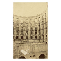 The Theatre, Siege of Strasbourg – Original 1870 albumen print photograph