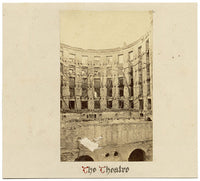 The Theatre, Siege of Strasbourg – Original 1870 albumen print photograph