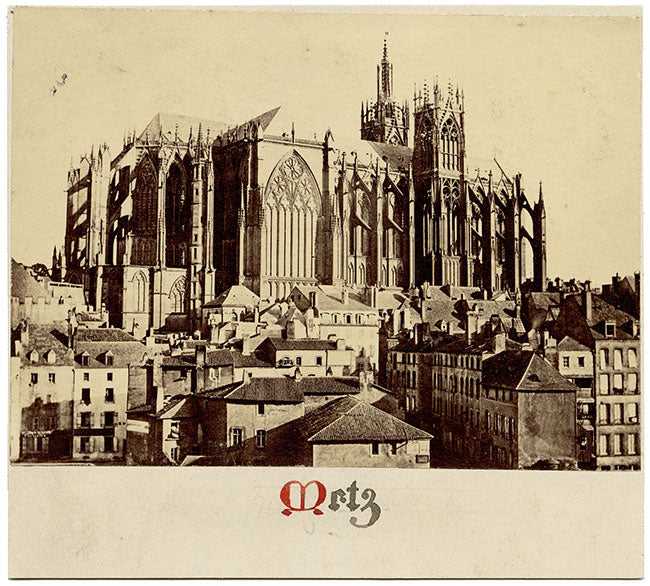 The Theatre, Siege of Strasbourg – Original 1870 albumen print photograph