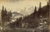Alpine Men at Mürren, Switzerland – Original c.1870 albumen print photograph