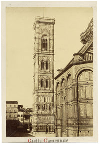 Giotto's Campanile, Florence – Original c.1870 albumen print photograph