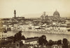 Florence, The Arno, Palazzo Vecchio & Duomo – c.1870 albumen print photograph