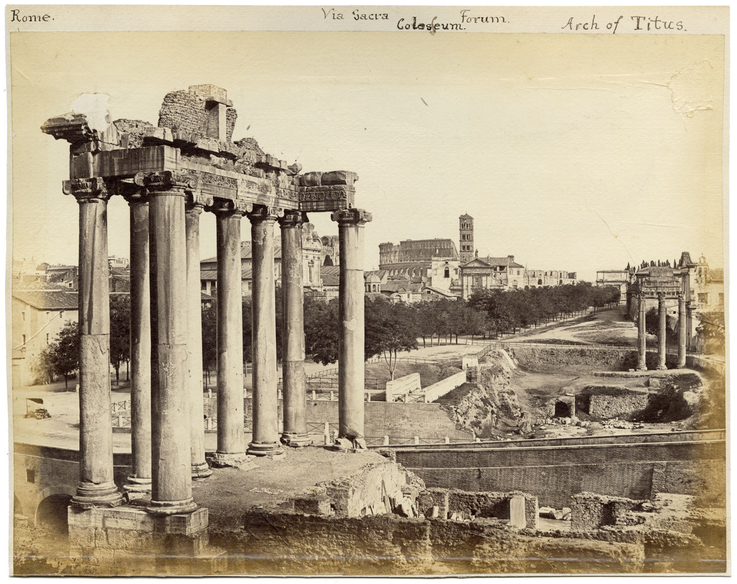 Possibly Robert Macpherson, Roman Forum, Rome – c.1870 albumen print photograph
