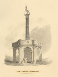 William G. Hare, Mercat Cross of Edinburgh – Original 1830 graphite drawing