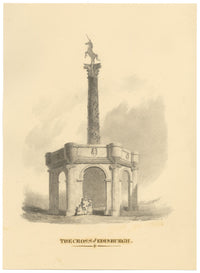 William G. Hare, Mercat Cross of Edinburgh – Original 1830 graphite drawing