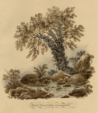 Near the Village of Trefriw, Caernarfonshire, Wales –c.1832 watercolour painting