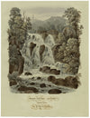 Waterfall Rhaeadr Porth-llwyd near Trefriw, Caernarfonshire – c.1832 watercolour