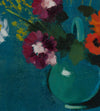 Fritz Mühsam, Vaso blu con fiori Natura morta – dipinto a olio di inizio XX secolo