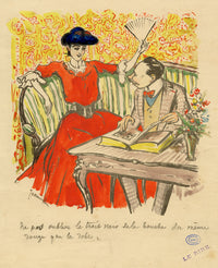 Pierre-Georges Jeanniot, Le Rire No.194 – 1906 Proof Print lithograph & gouache