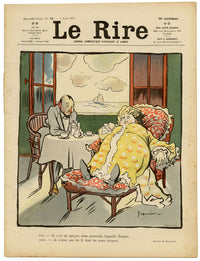 Pierre-Georges Jeanniot, Le Rire No.79 - 1904 Litografía de prueba y gouache