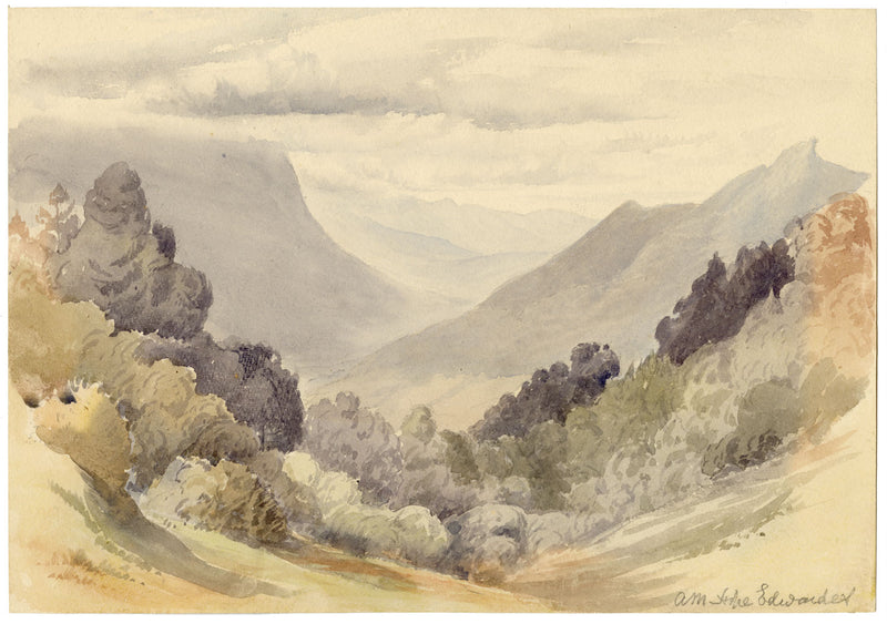 A.M. Hope-Edwardes, Algiers Mountains, Algeria – late C19th watercolour painting
