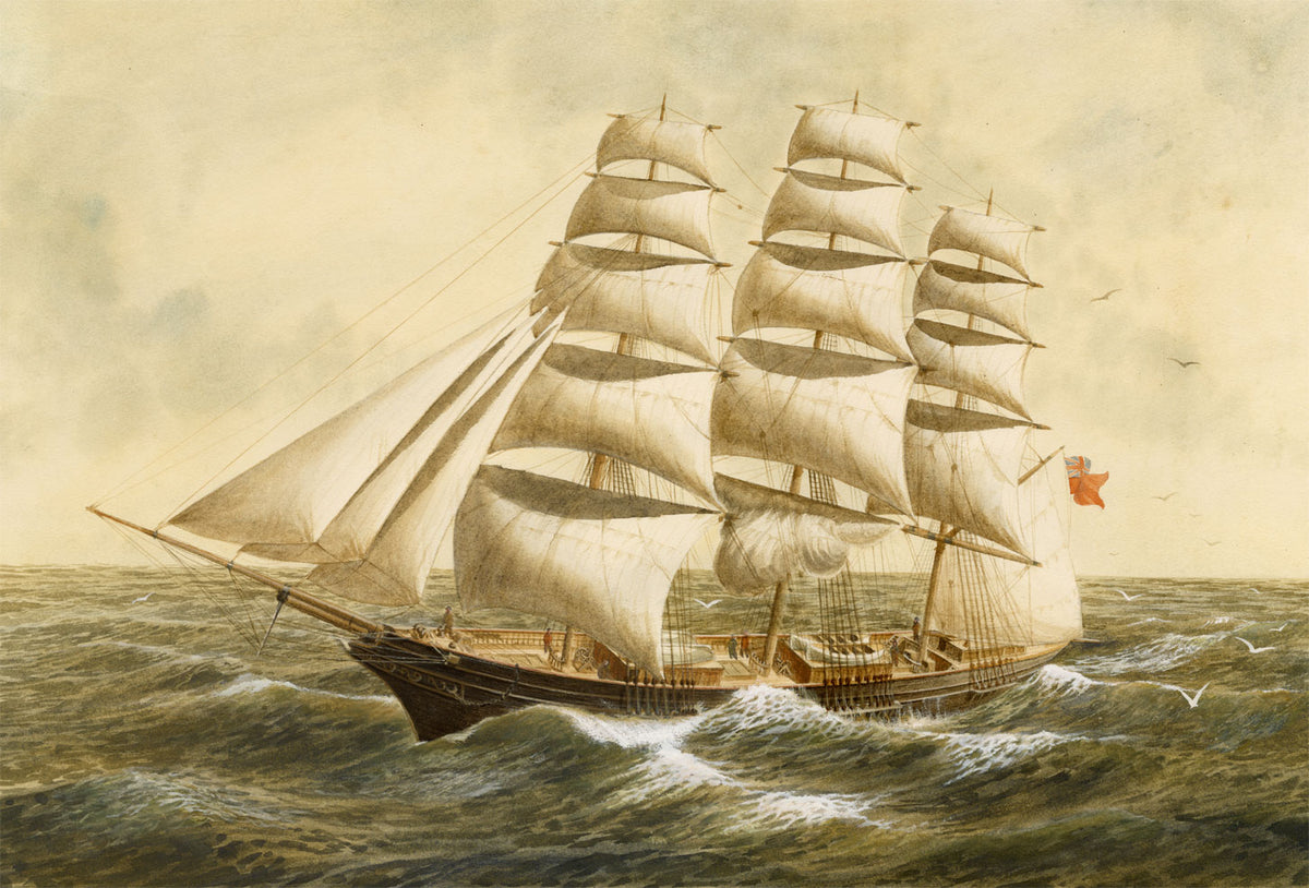 Robert Montague Napier Hemy-Scott, Cutty Sark – early C20th watercolour painting