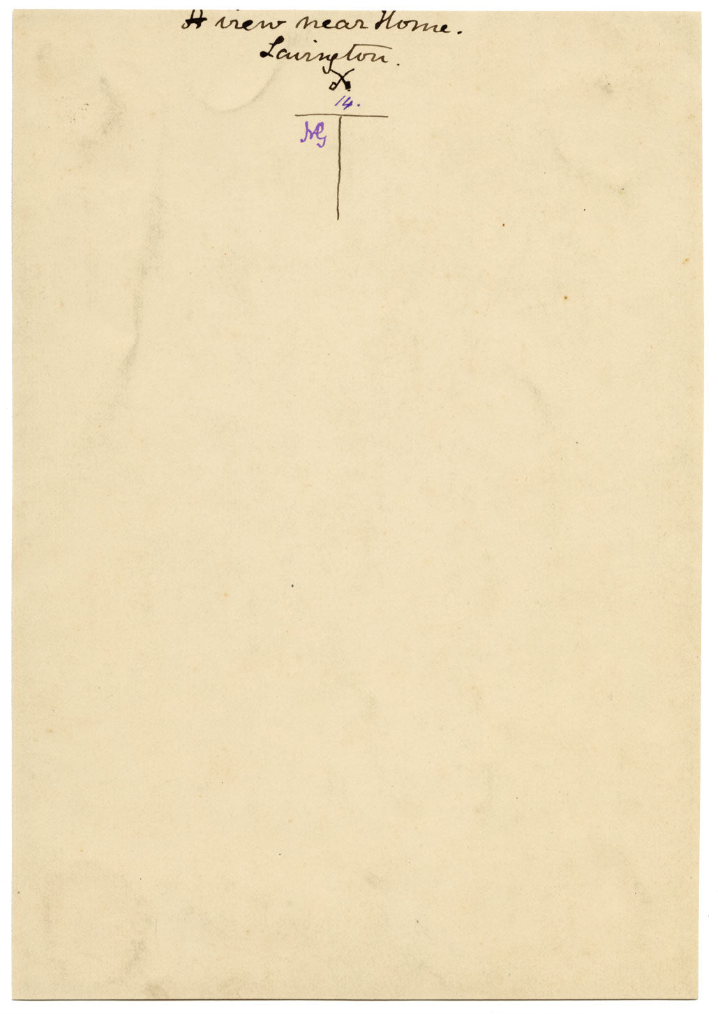 E.M. Hall, A View near Home, Lavington – Original 1872 watercolour painting