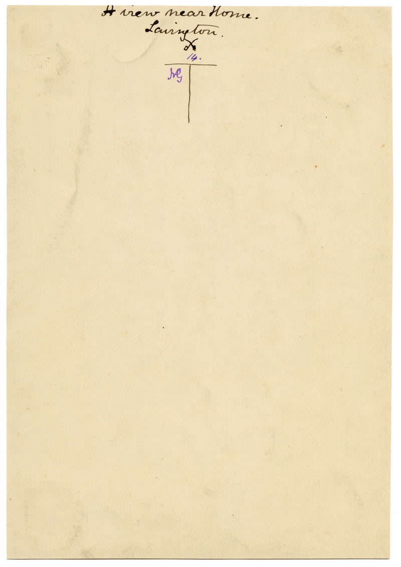 E.M. Hall, A View near Home, Lavington – Original 1872 watercolour painting