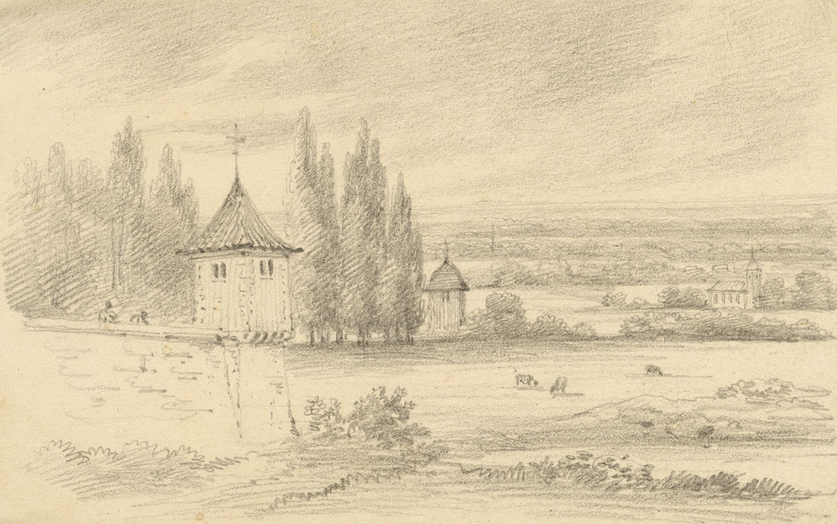 Monro, Recollection of a View at Poligny, Jura, France – early C19th drawing