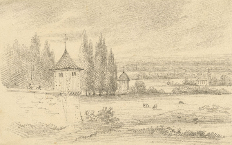 Monro, Recollection of a View at Poligny, Jura, France – early C19th drawing