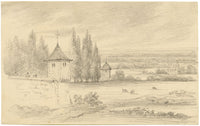 Monro, Recollection of a View at Poligny, Jura, France – early C19th drawing