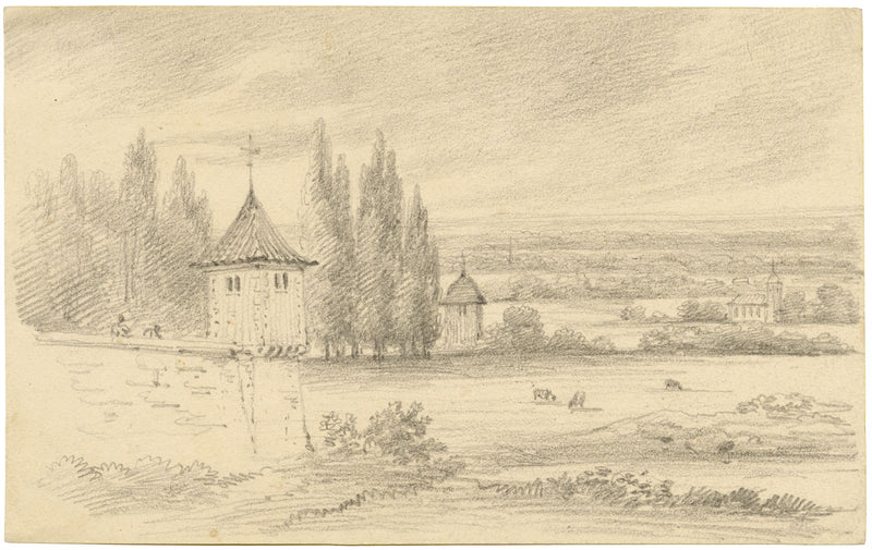 Monro, Recollection of a View at Poligny, Jura, France – early C19th drawing