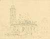 Alexander Monro, St Nicholas Church, Frankfurt, Germany – early C19th drawing