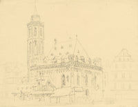 Alexander Monro, St Nicholas Church, Frankfurt, Germany – early C19th drawing