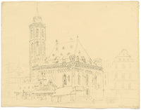 Alexander Monro, St Nicholas Church, Frankfurt, Germany – early C19th drawing