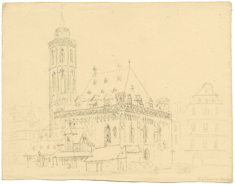 Alexander Monro, St Nicholas Church, Frankfurt, Germany – early C19th drawing