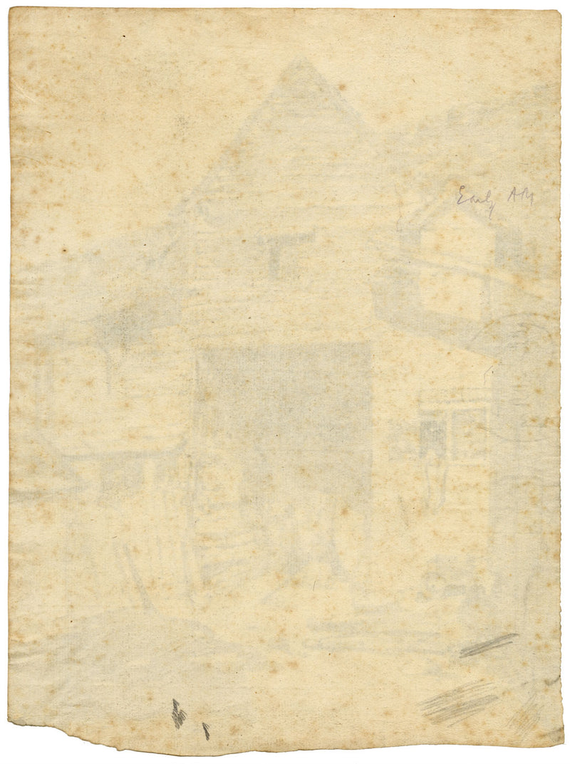 Alexander Monro, Rustic Barn with Figures – early C19th watercolour painting