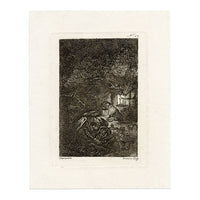 Francesco Novelli after Rembrandt, Rest on the Flight into Egypt – 1860 etching