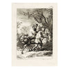 Francesco Novelli after Rembrandt, The Flight into Egypt – 1860 etching print