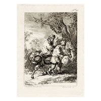 Francesco Novelli after Rembrandt, The Flight into Egypt – 1860 etching print