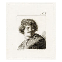 Francesco Novelli after Rembrandt, Self-Portrait in Cap: Laughing – 1860 etching