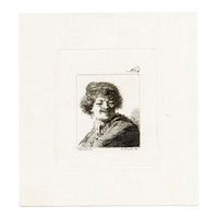 Francesco Novelli after Rembrandt, Self-Portrait in Cap: Laughing – 1860 etching