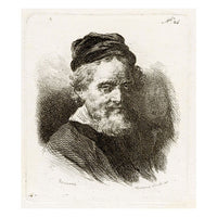 Francesco Novelli after Rembrandt, Portrait of Jan Lutma – 1860 etching print