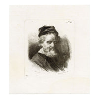 Francesco Novelli after Rembrandt, Portrait of Jan Lutma – 1860 etching print