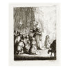 Francesco Novelli after Rembrandt, Simeon's Hymn of Praise – 1860 etching print