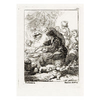 Francesco Novelli after Rembrandt, The Pancake Woman – 1860 etching print
