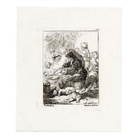 Francesco Novelli after Rembrandt, The Pancake Woman – 1860 etching print
