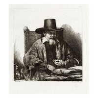 Francesco Novelli after Rembrandt, Portrait of Arnold Tholinx – 1860 etching