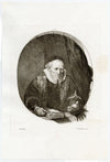 Francesco Novelli after Rembrandt, Jan Cornelis Sylvius – 1860 etching print