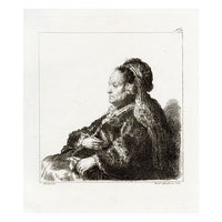 Francesco Novelli after Rembrandt, The Artist's Mother – 1860 etching print