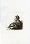 Francesco Novelli after Rembrandt, The Artist's Mother – 1860 etching print