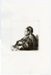 Francesco Novelli after Rembrandt, The Artist's Mother – 1860 etching print