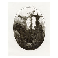 F. Novelli after Rembrandt, Christ Crucified between Two Thieves – 1860 etching