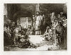 F. Novelli after Rembrandt, Christ Preaching (The Little Tomb) – 1860 etching