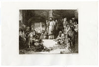 F. Novelli after Rembrandt, Christ Preaching (The Little Tomb) – 1860 etching
