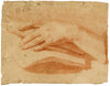 Manner of Pierre Thomas Le Clerc, Hand Study – 18th-century chalk drawing